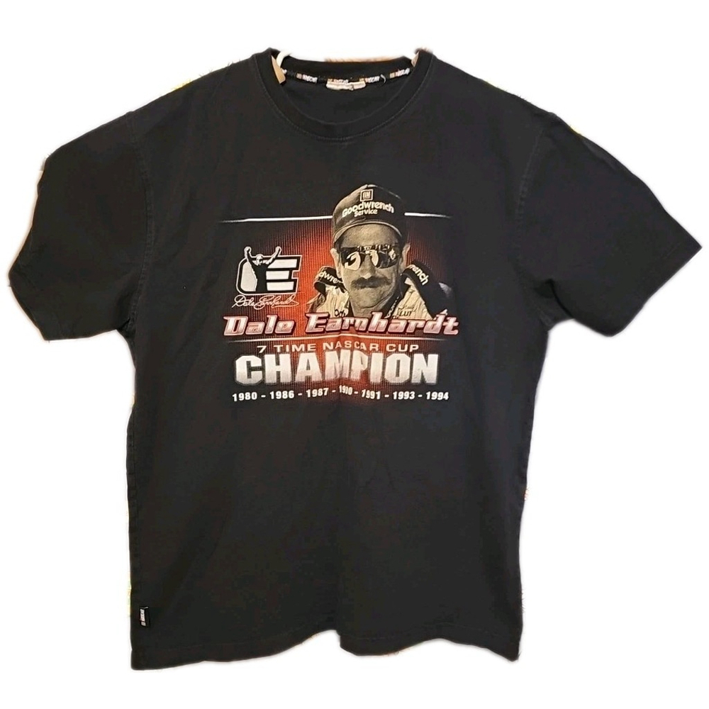 Vintage Nascar Brand Dale Earnhardt 7 Time Champion Shirt Double Sided Embroid..